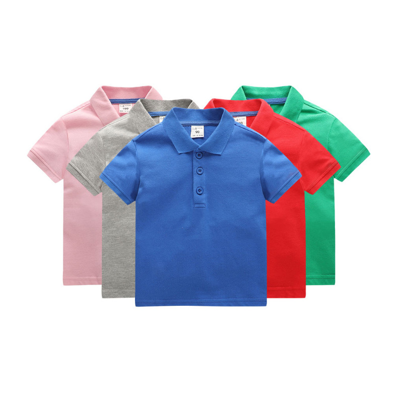 Benotzerdefinéiert Logo Kanner Polo-Hemden 100% Koteng