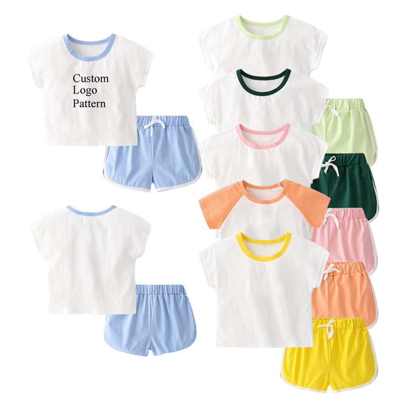Benotzerdefinéiert OEM Kotton Spandex Boy Toddler Kleeder Sets
