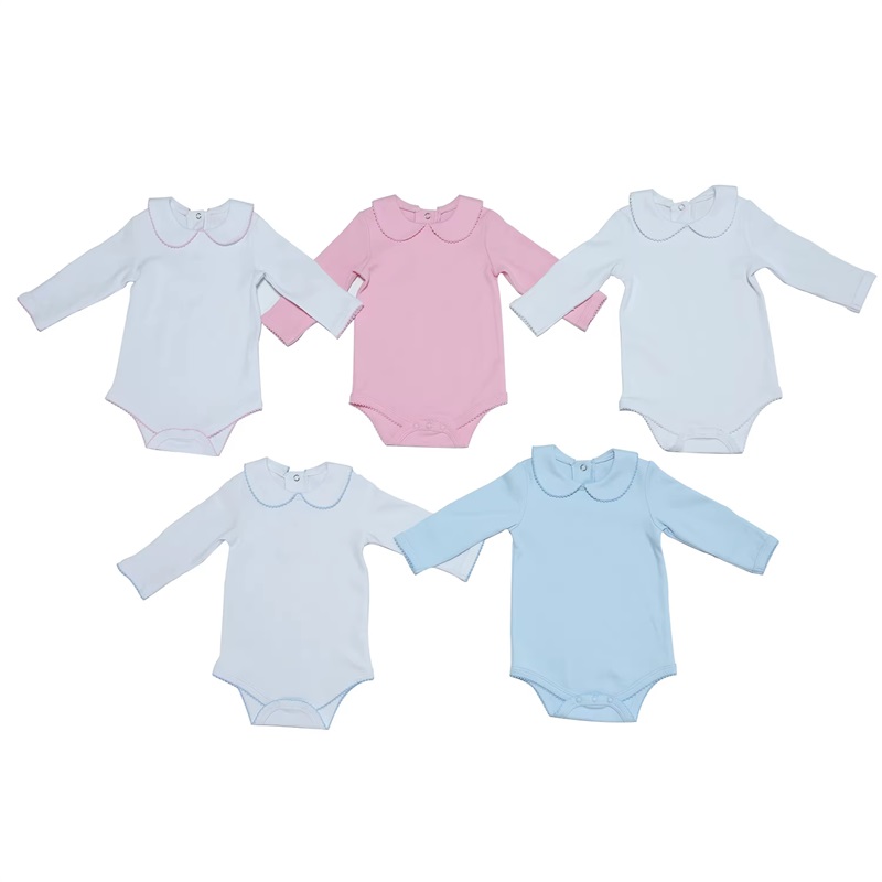 Puppelchen Kleeder personaliséiert Picot Trim Babysie