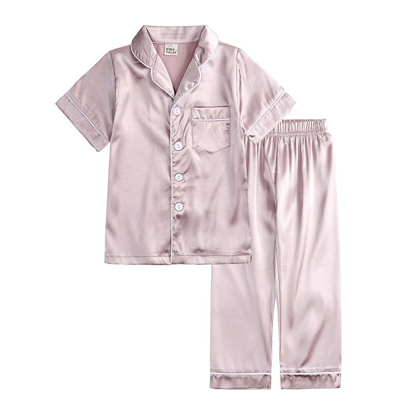 Benotzerdefinéiert Login Satin Kanner ‘Pajamas Set multiple Faarwen verfügbar